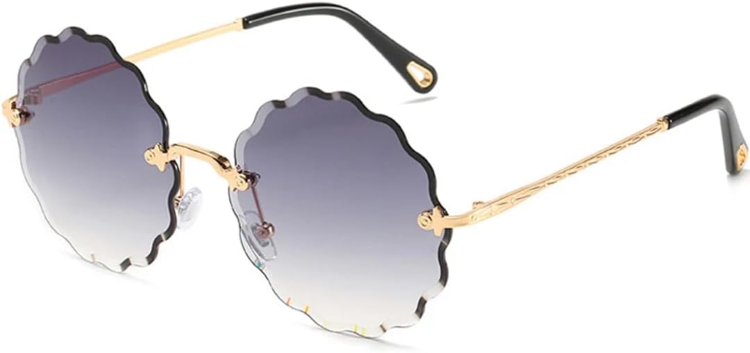 

Солнцезащитные очки с защитой от УФ-излучения UV400 | Увеличенные круглые без оправы | Линзы конфетных цветов для занятий спортом на открытом воздухе и вождения DSVIGF, Gradient Gray