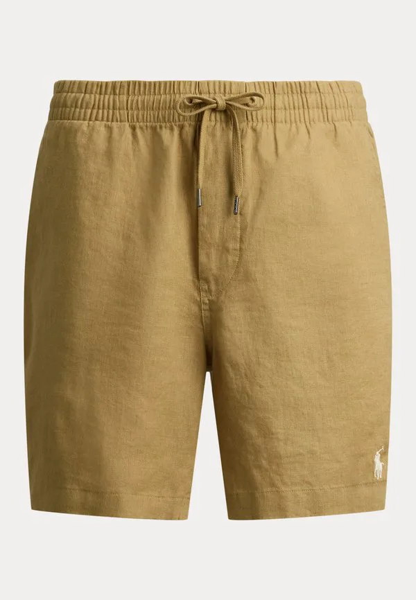6-Дюймовые короткие шорты из льна в стиле поло преппстер Polo Ralph Lauren, Cafe Tan — фото 4