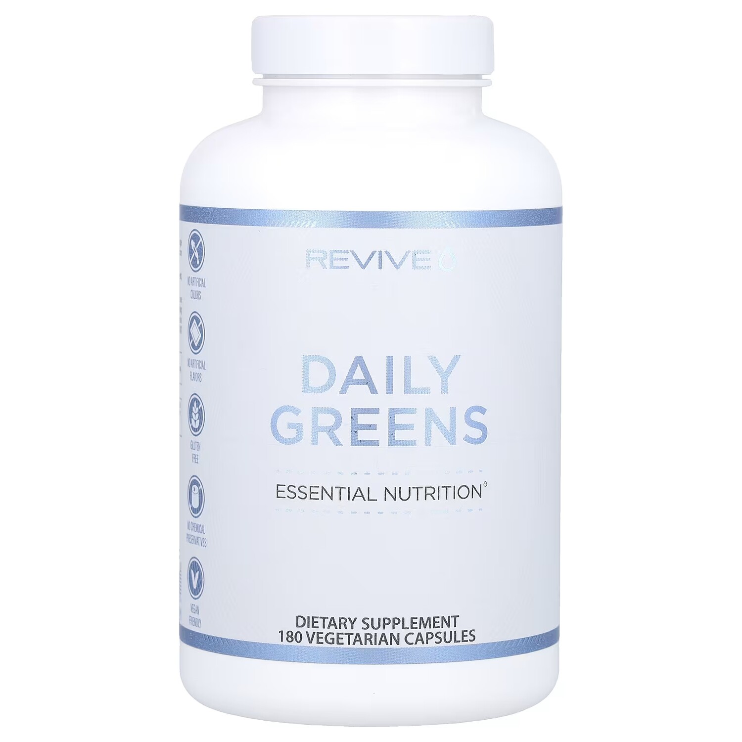 

Добавка Revive Daily Greens безглютена, 180 капсул