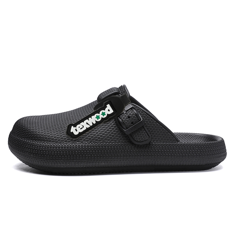 

TEXWOOD Закрытые тапочки унисекс черные, цвет Black