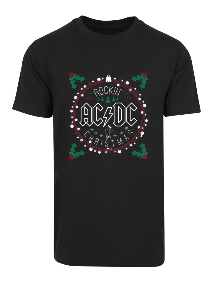 

Футболка F4NT4STIC ACDC Rockin Christmas für Kinder & Herren, черный