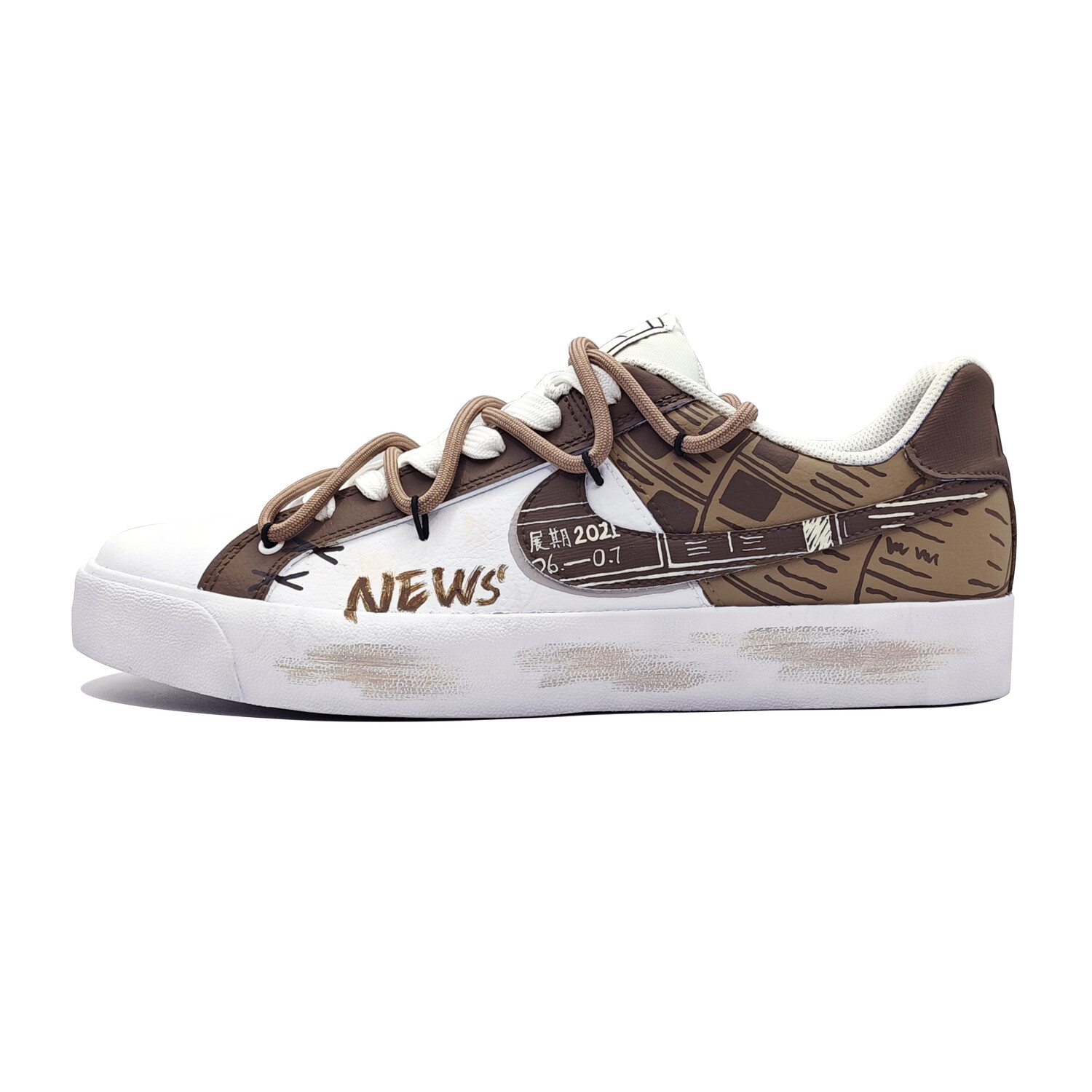 

Кроссовки для скейтбординга Court Royale Unisex Low-Top White/Brown Nike