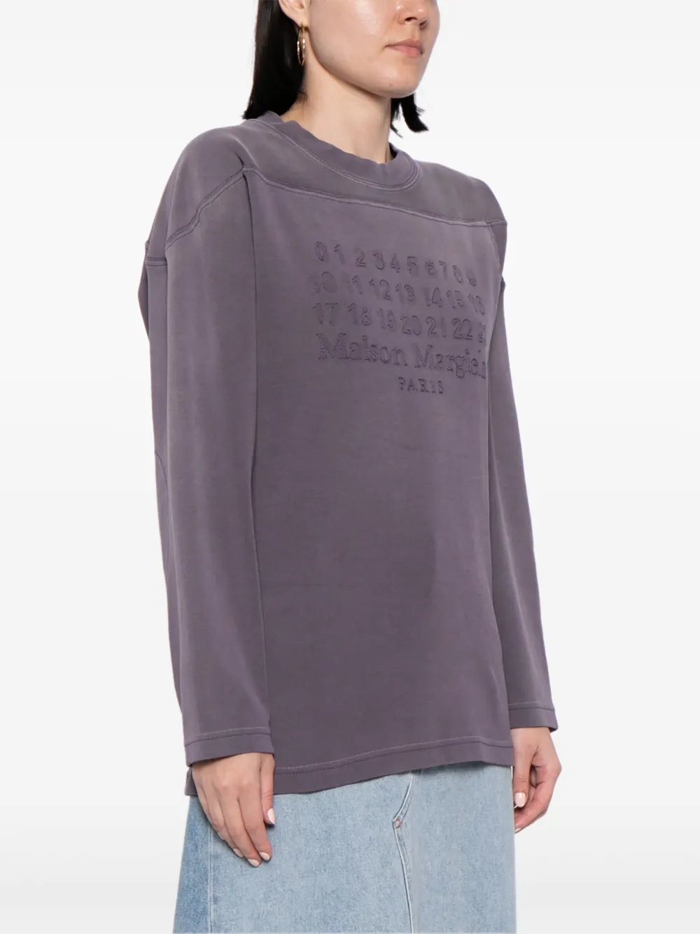 Футболка Numbers с логотипом MAISON MARGIELA, фиолетовый — фото 3