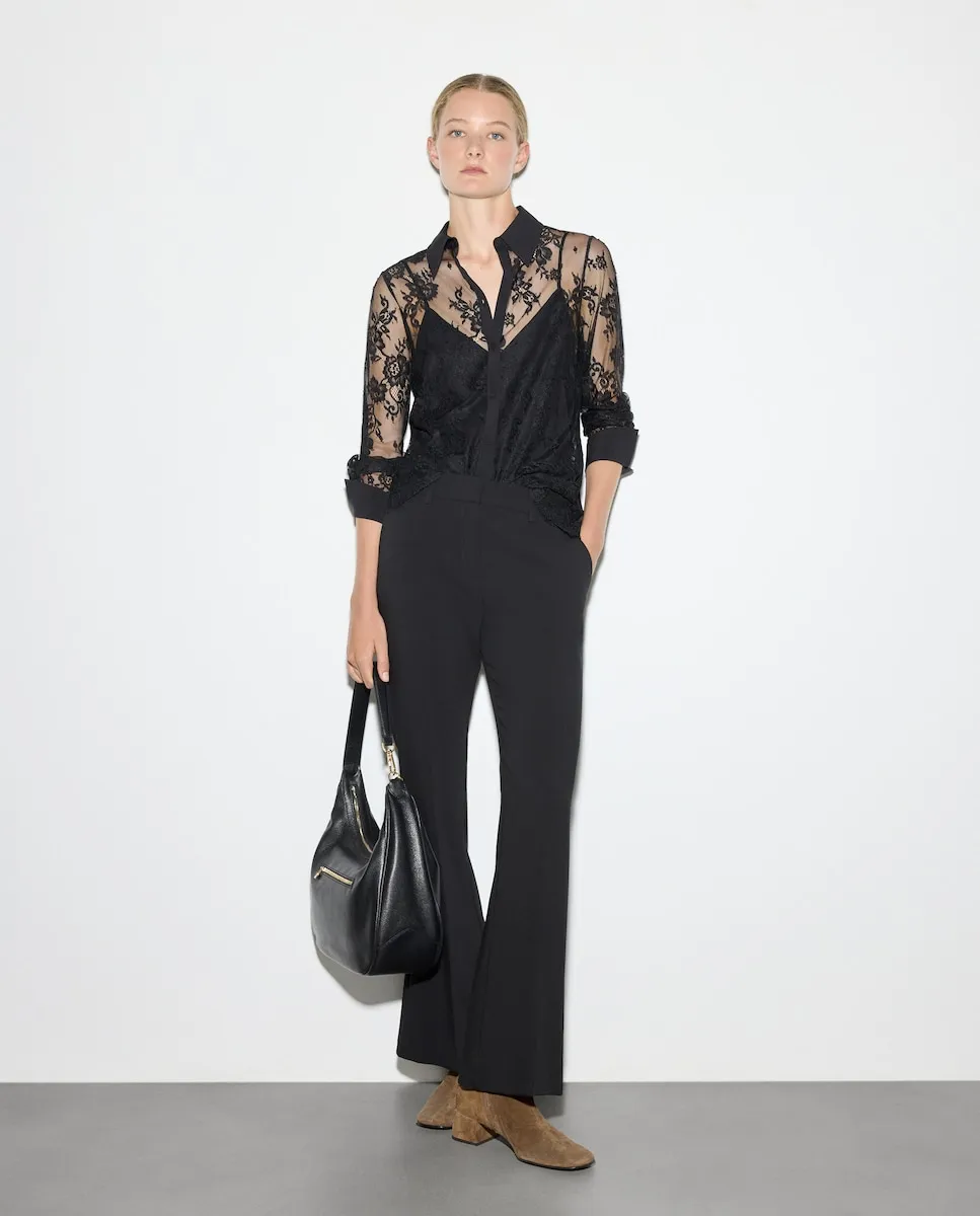 

Однотонная блузка с длинным рукавом для женщин Woman El Corte Inglés, черный