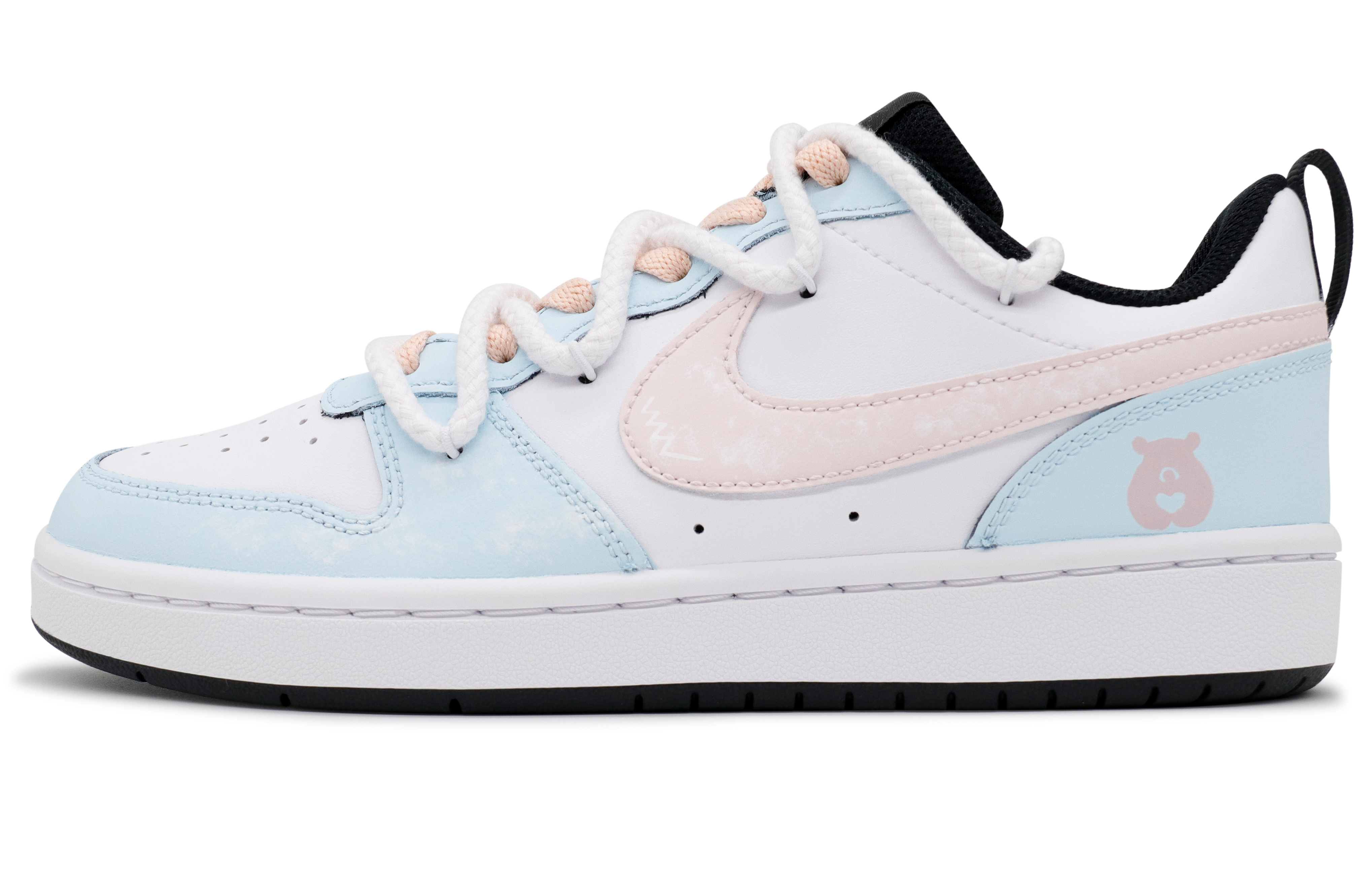 

Кроссовки Nike Court Borough Skateboarding Shoes Women's Low-top Blue/pink, цвет First love