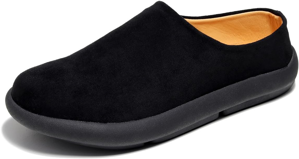 

Мужские повседневные слипоны Santimon, мягкая замша и кожа, удобные кроссовки, легкие и слиперы для работы и путешествий, черный