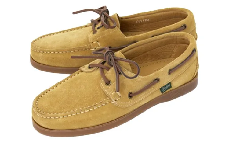 Paraboot Кожаные удобные и стильные лодочники мужские Light Umber — фото 4