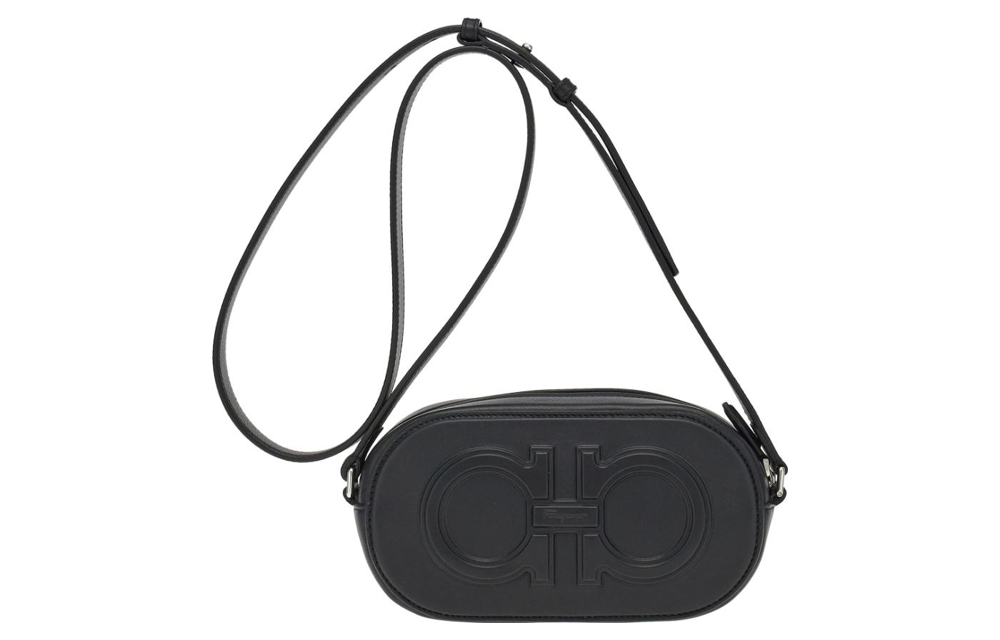 

Ferragamo Кожаная сумка-кроссбоди Cow Leather для мужчин, черная