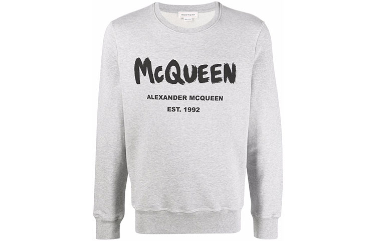 

Alexander McQueen Мужская толстовка SS22 серого цвета