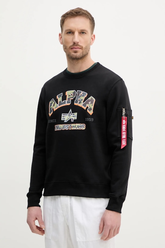

Толстовка College Camo Sweater Alpha Industries, черный