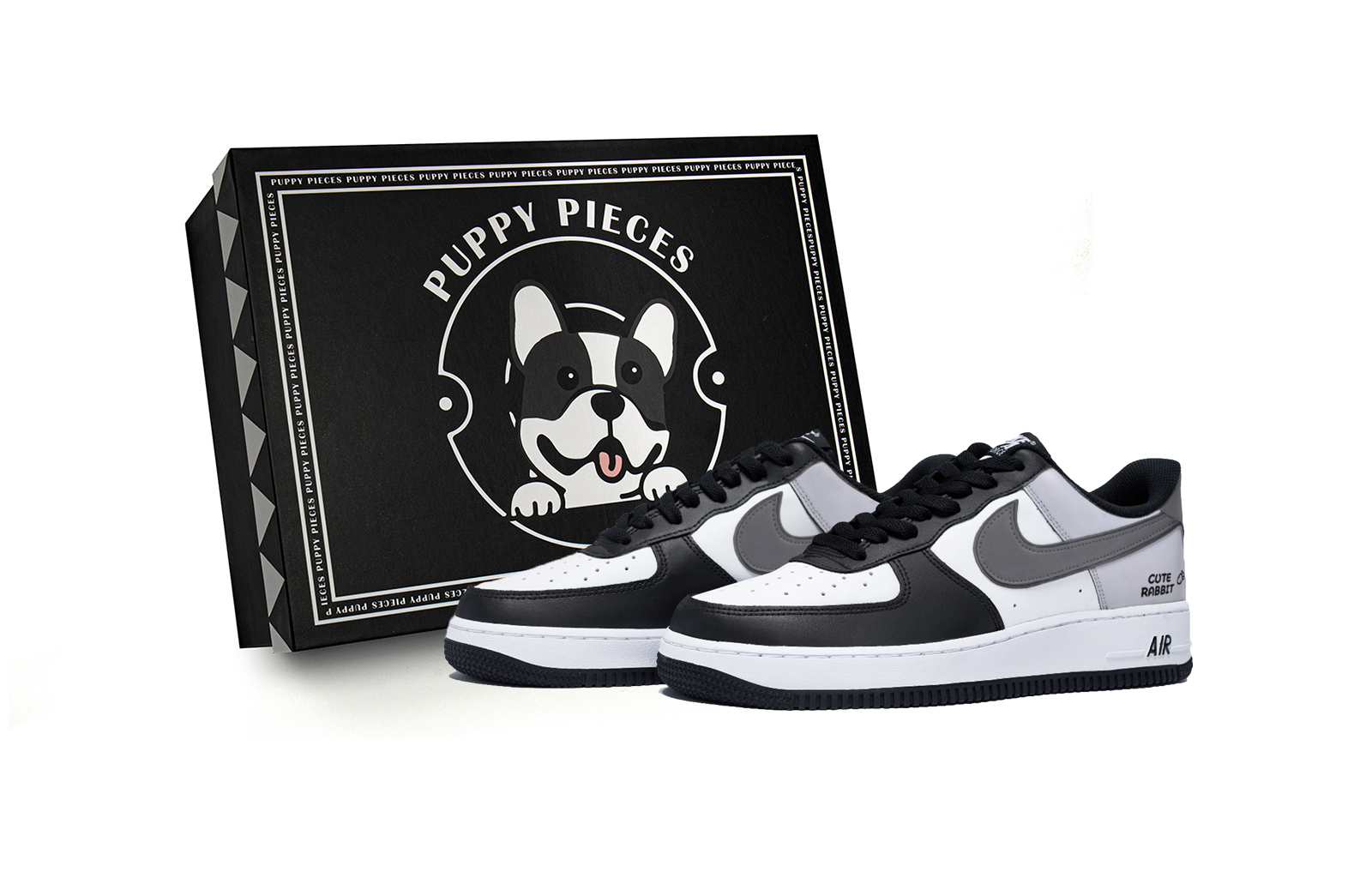 

Nike Кроссовки Air Force 1 Ripple Smoke Gray, Special Shoe Box, противоскользящие, низкие, для скейтбординга, мужские, белые, темно-серые