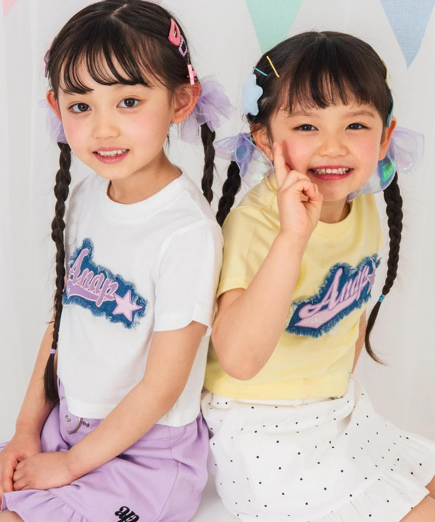 Детская футболка ANAP kids с нашивкой из денима — фото 2