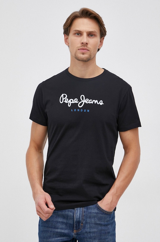 

Футболка хлопковая Eggo Pepe Jeans, черный