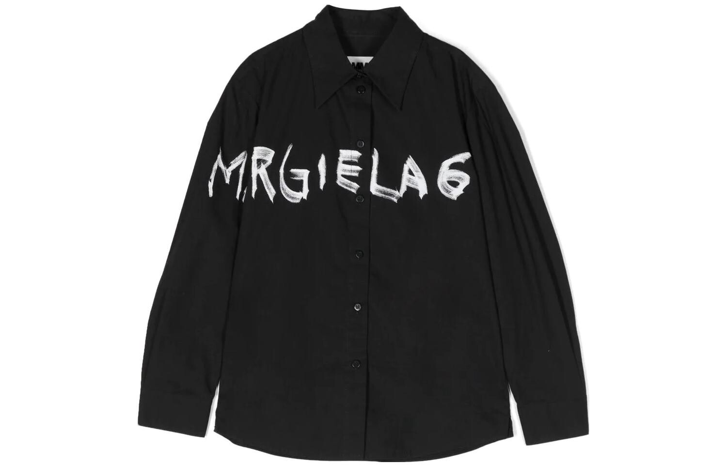 

Детская рубашка Mm6 Maison Margiela, черный