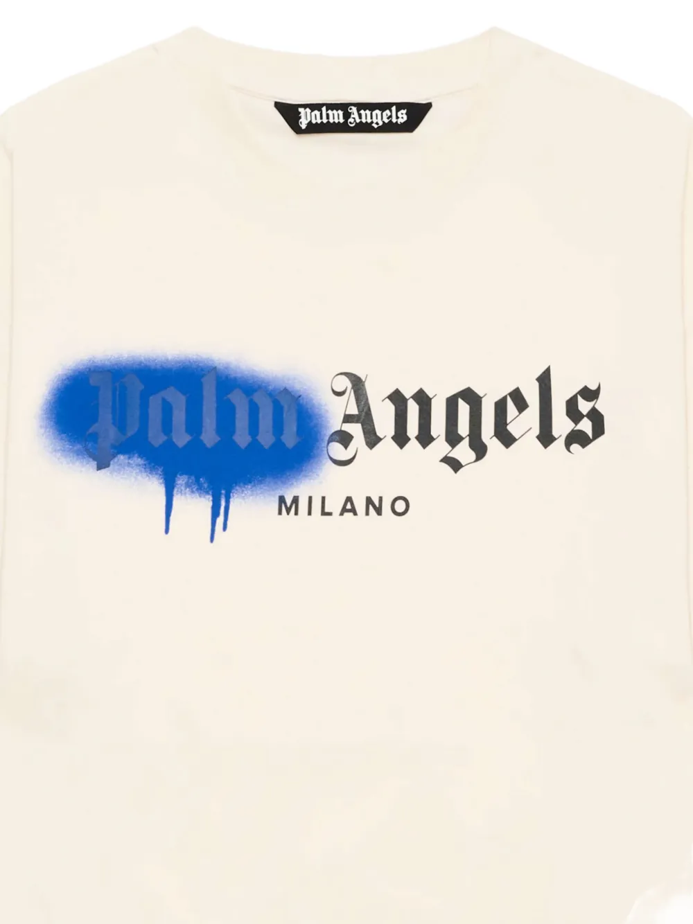 Футболка Spray City Milan с потеками и логотипом Palm Angels, нейтральный — фото 3