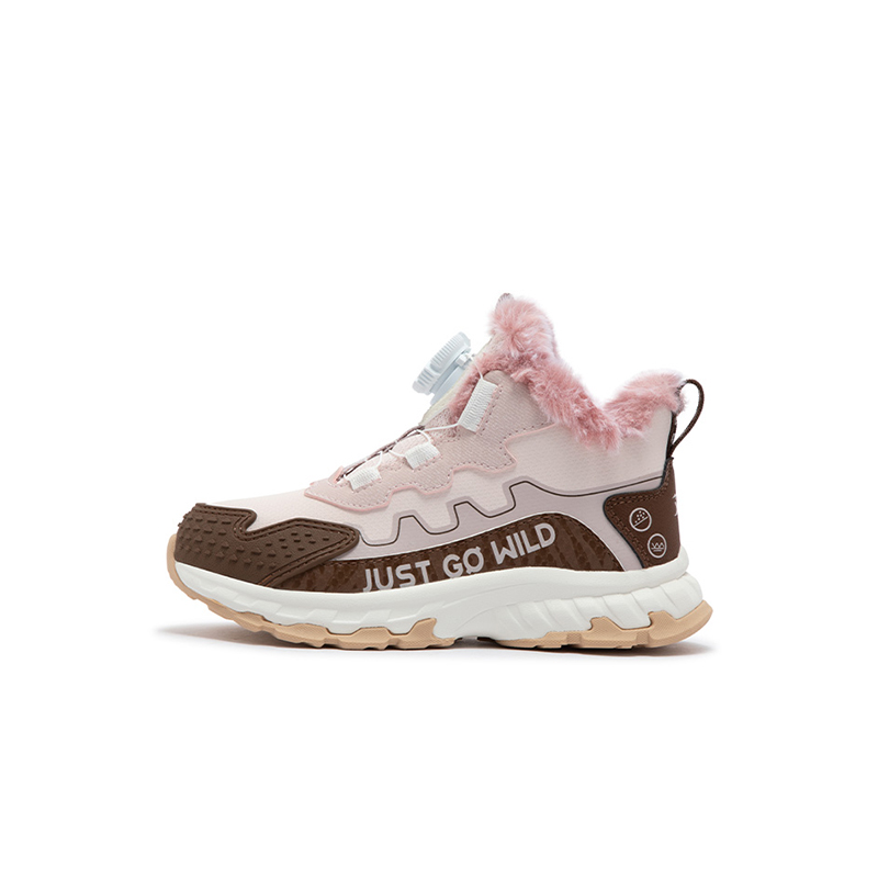 

XTEP Нескользящие износостойкие детские хлопковые кроссовки Pure Pink Malt Brown Kids'