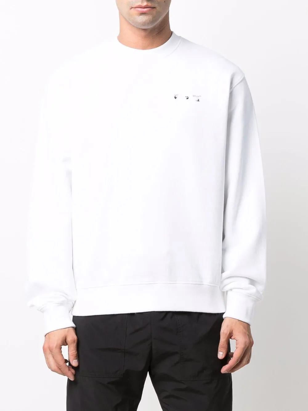 Толстовка с графичным принтом Caravaggio OFF-WHITE, белый — фото 3