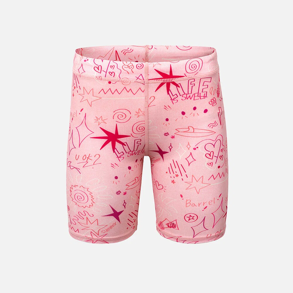 Детские леггинсы для плавания Summer Sketch 4/4 розовые от Barrel