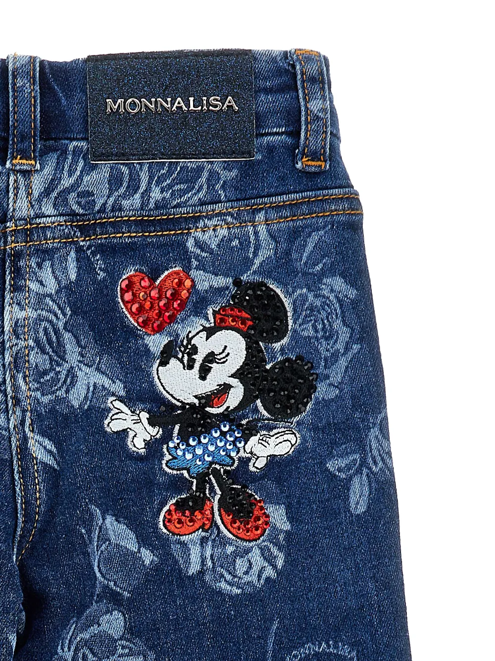Джинсы Minnie Mouse из коллаборации с Disney Monnalisa, синий — фото 3