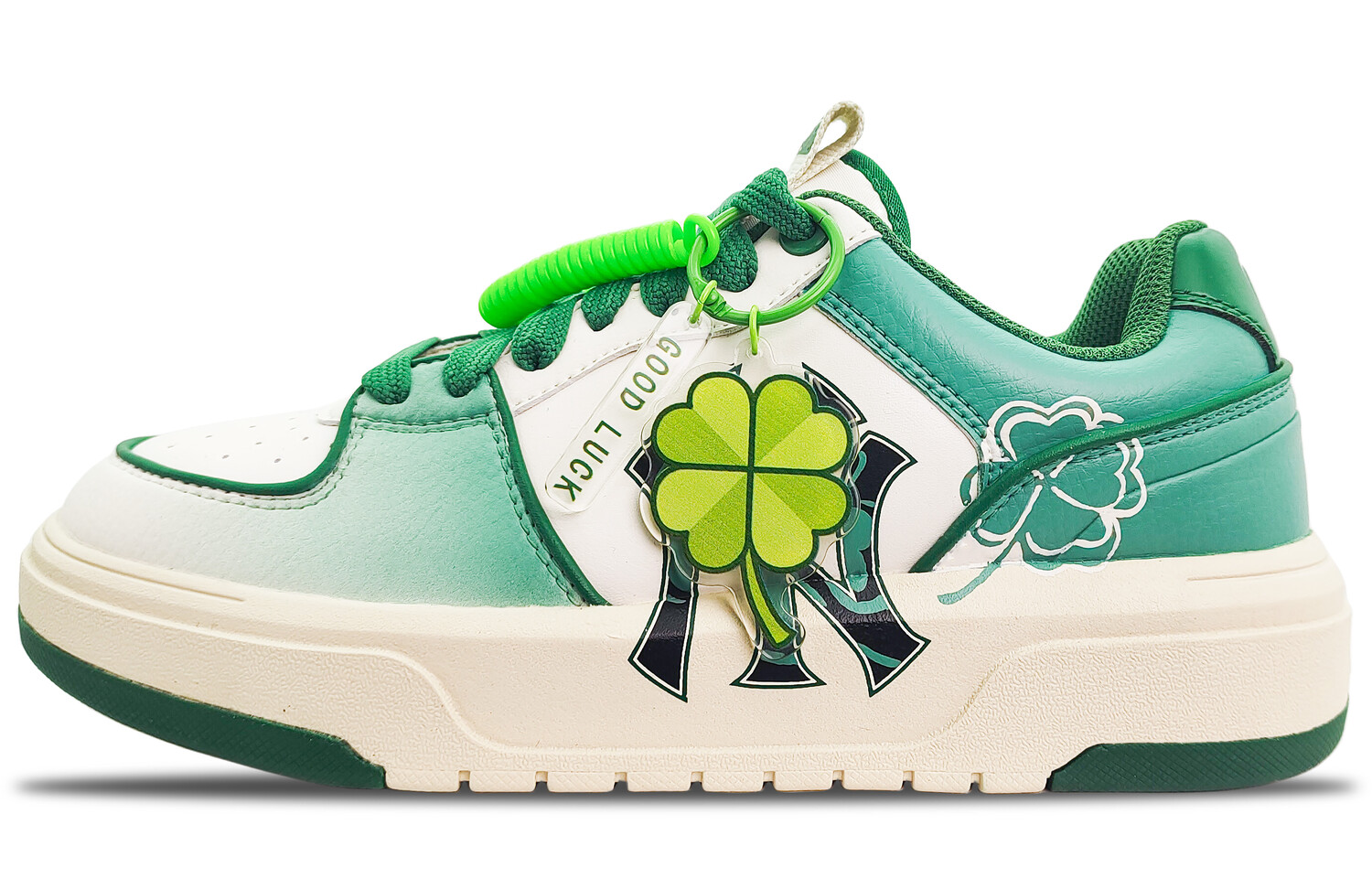 

Кроссовки MLB Chunky Liner Skateboarding Shoes Unisex Low-top Green, белый