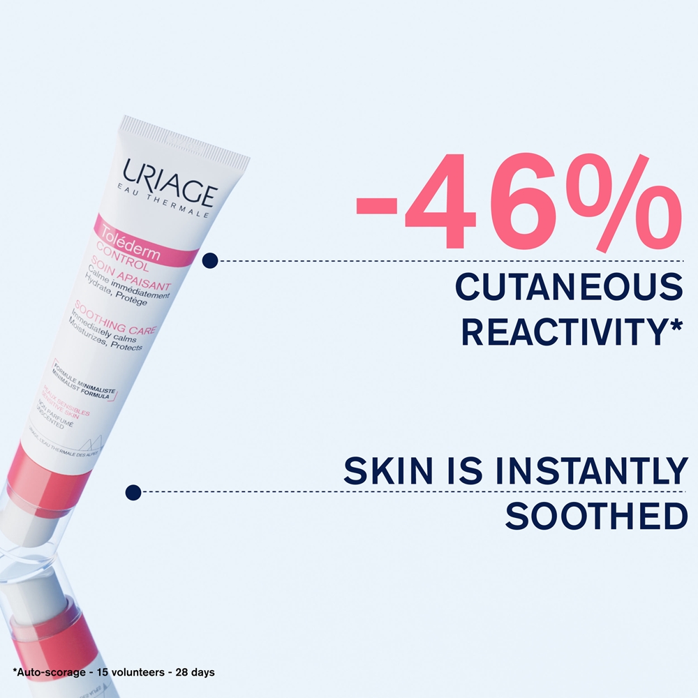 Крем для лица SPF URIAGE Toléderm control успокаивающий уход для чувствительной кожи, не переносящей — фото 3