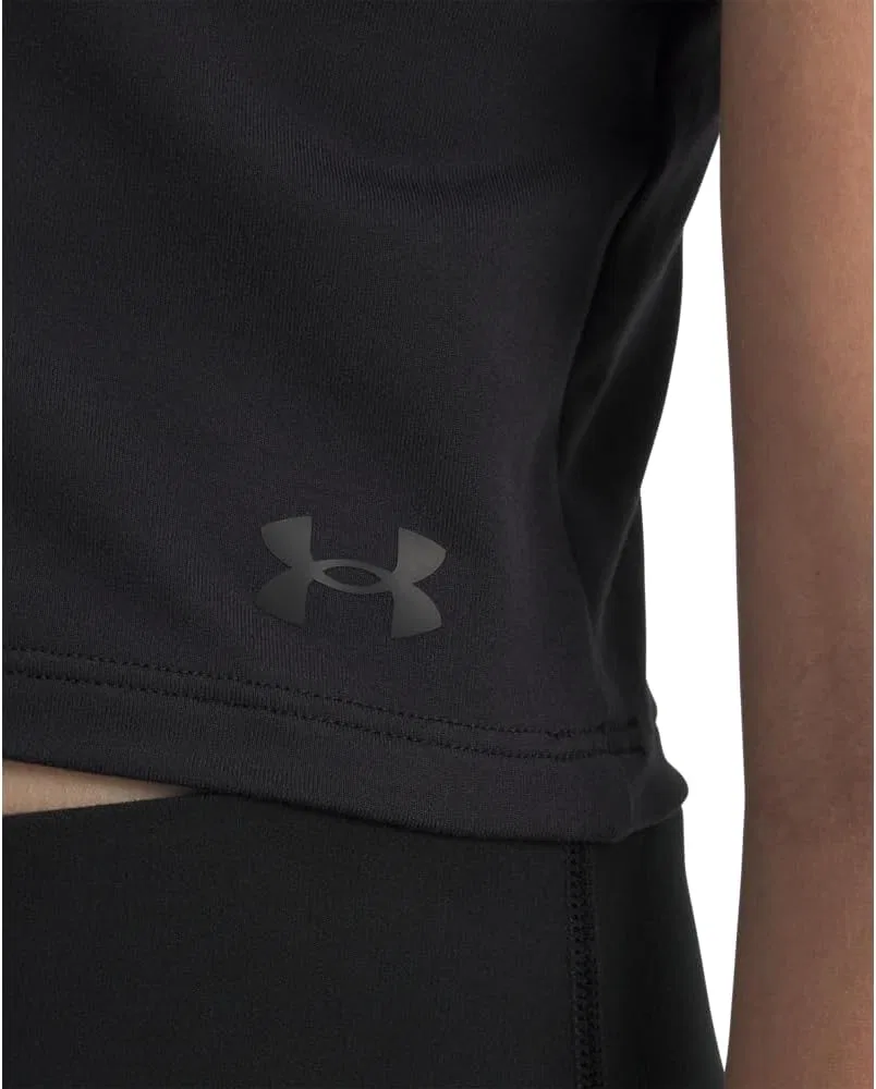 Топ-танк для девочек, дышащий, Under Armour, Black / Jet Gray