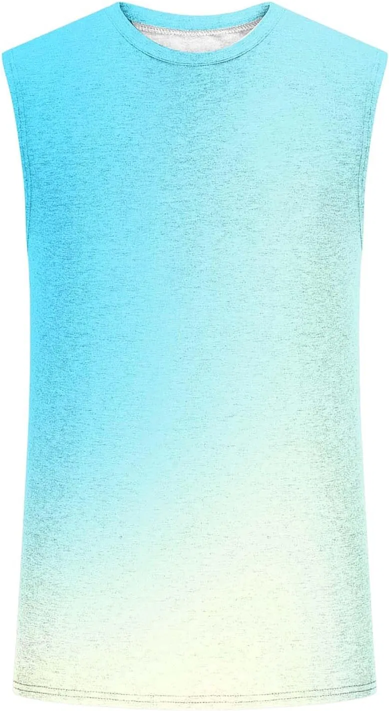 Мужской топ-безрукавка с круглым вырезом, Generic, 3-light Blue — фото 3