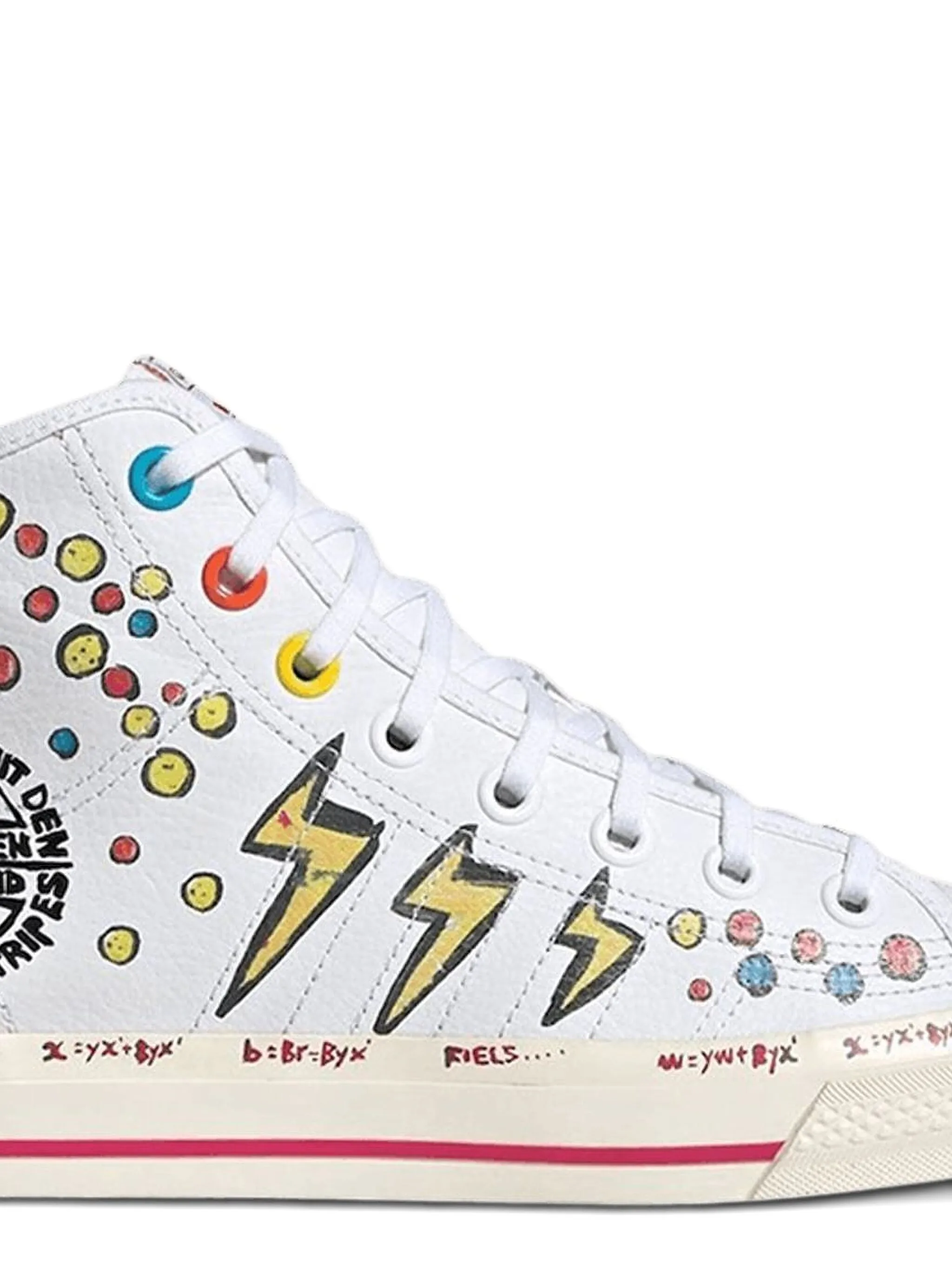 Высокие кеды Nizza RF Kasing Lung x Mickey Mouse Adidas, белый — фото 2