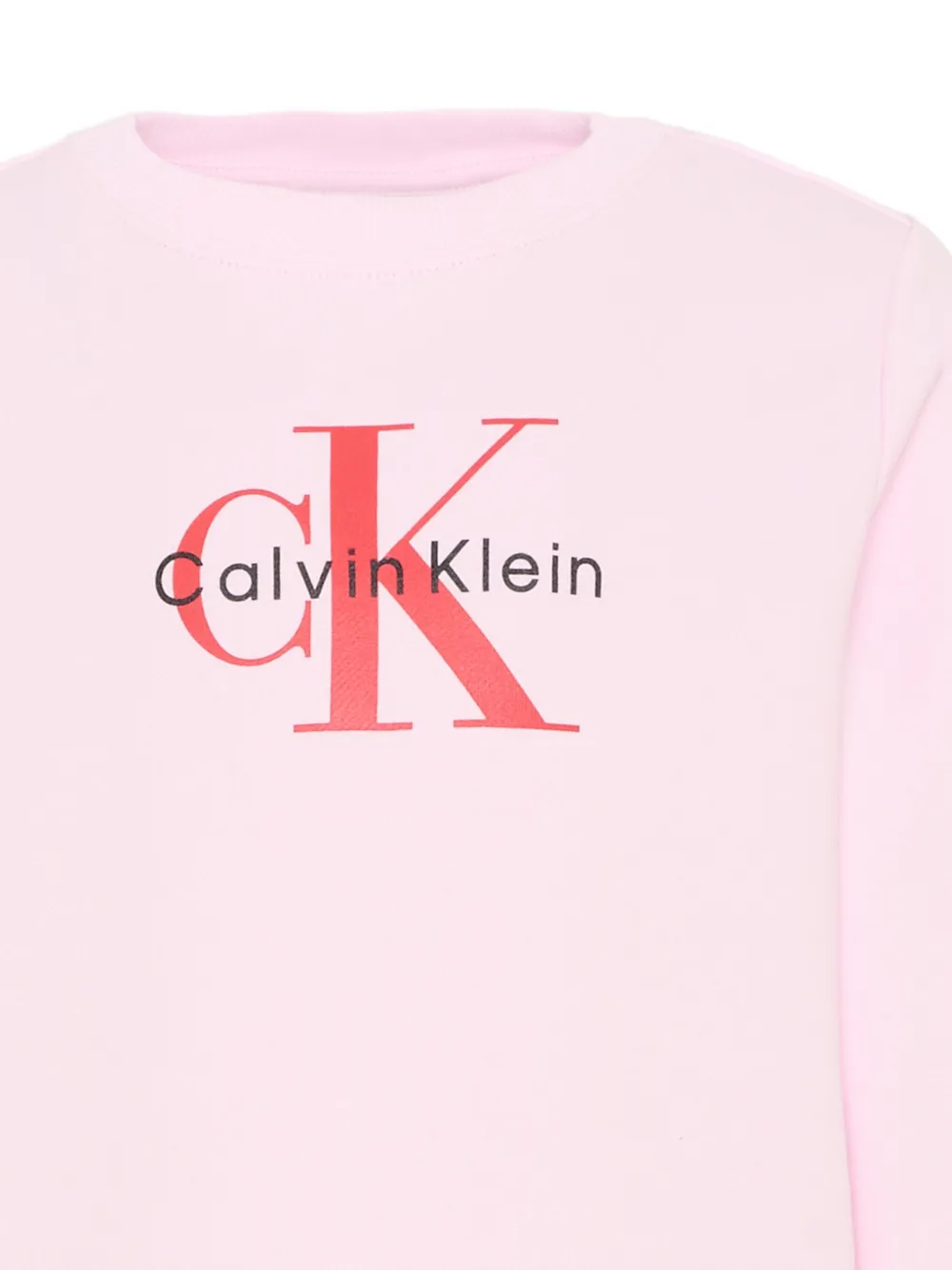 Свитшот с логотипом и круглым вырезом Calvin Klein Kids, розовый — фото 3