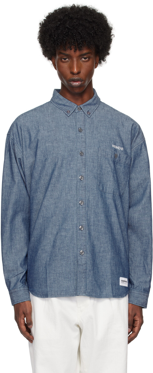 

Синяя рубашка Chambray BD LS Neighborhood