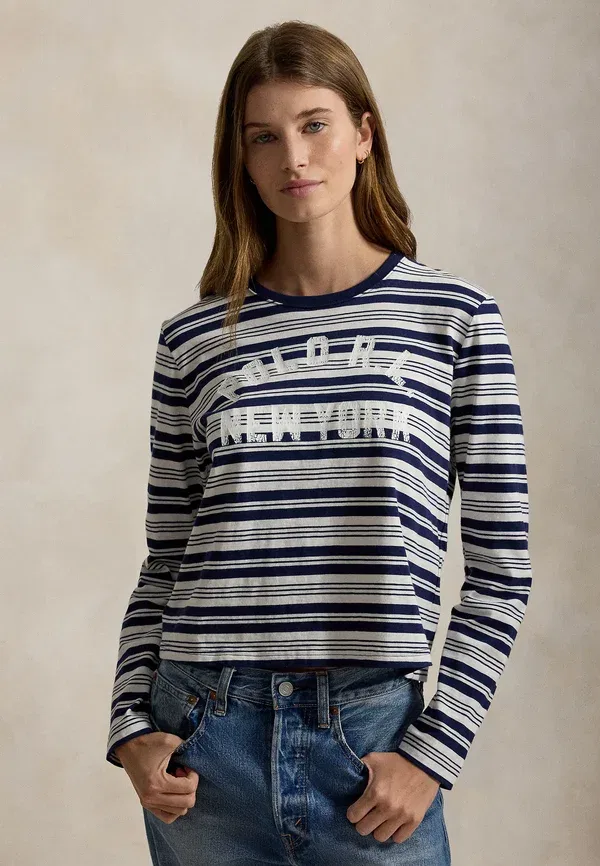 Лонгслив Polo Ralph Lauren, цвет ньюпорт-нави/невис
