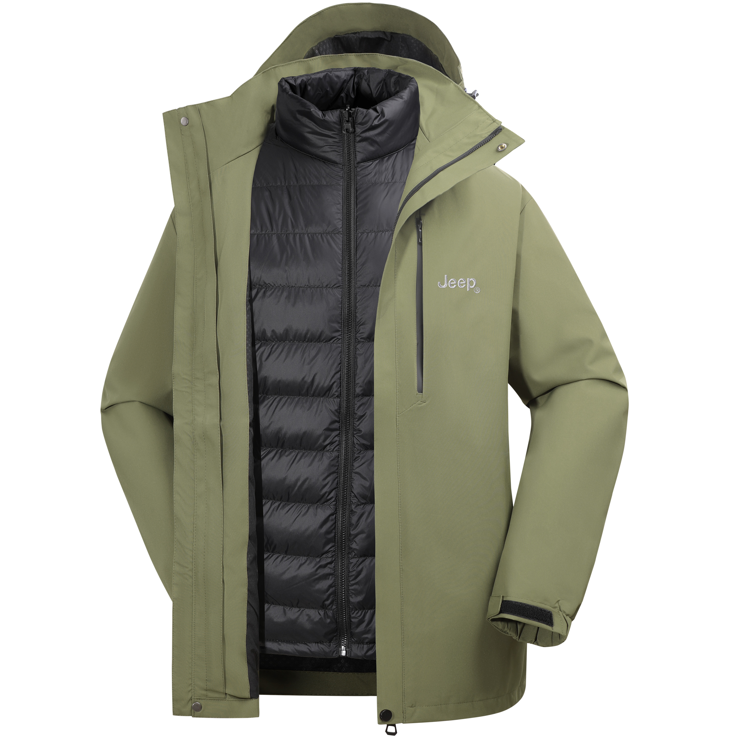 

Куртка Unisex Hooded Thickened Hard Shell Jeep, army зеленый