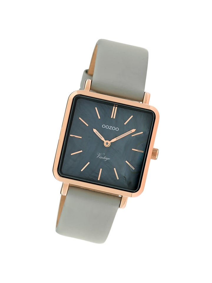 

Аналоговые наручные часы Oozoo Timepieces, темно-серые, большие (примерно 29x29 мм)