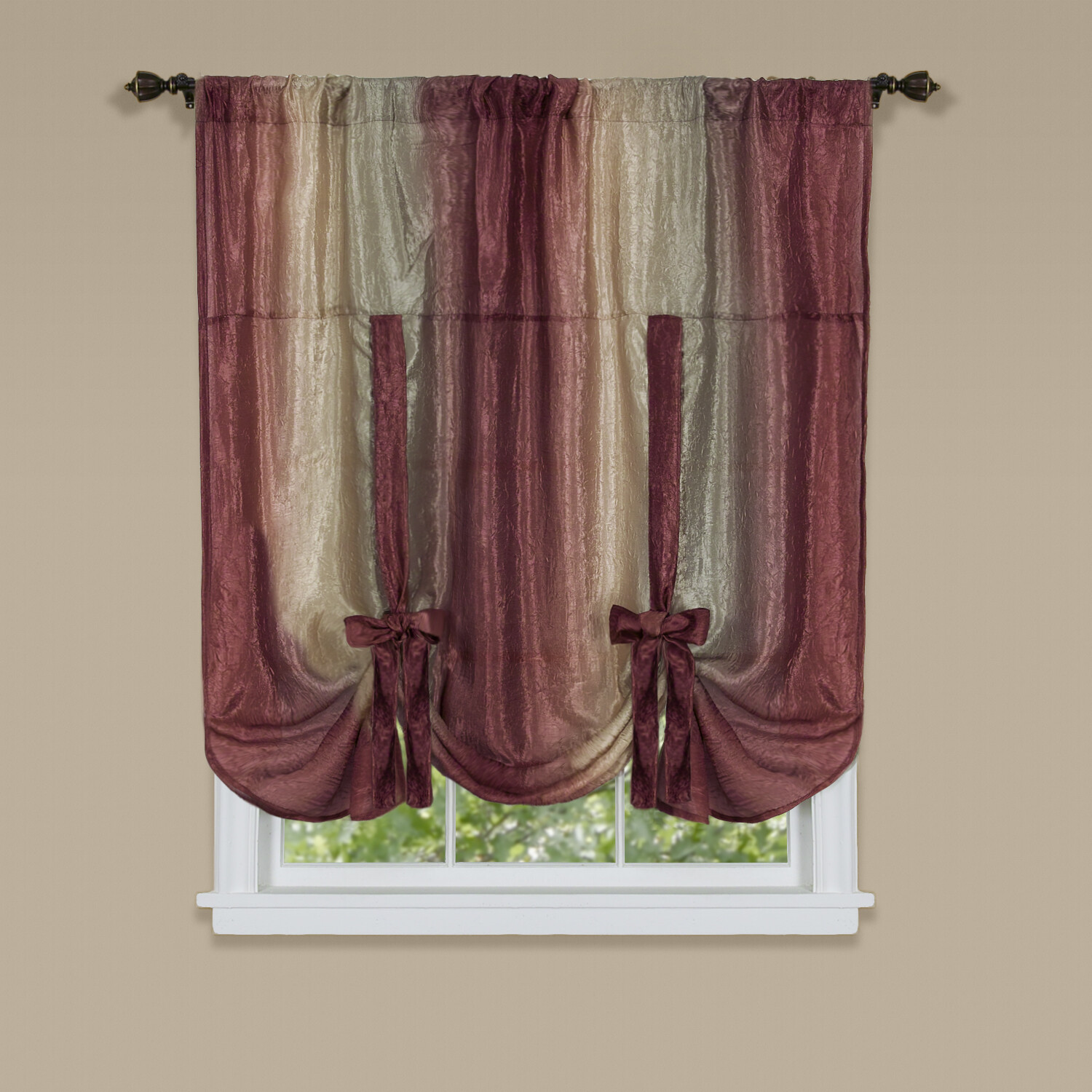 

Занавеска с завязками Royal Ombre, бордовый