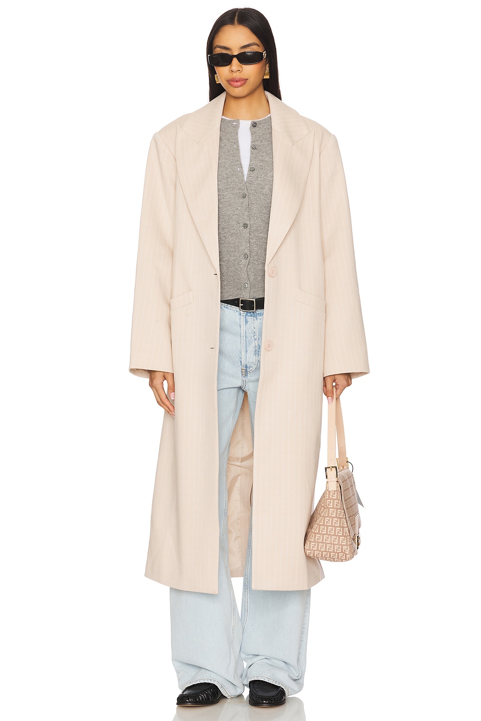 

Пальто Olsen Lioness, beige pinstripe