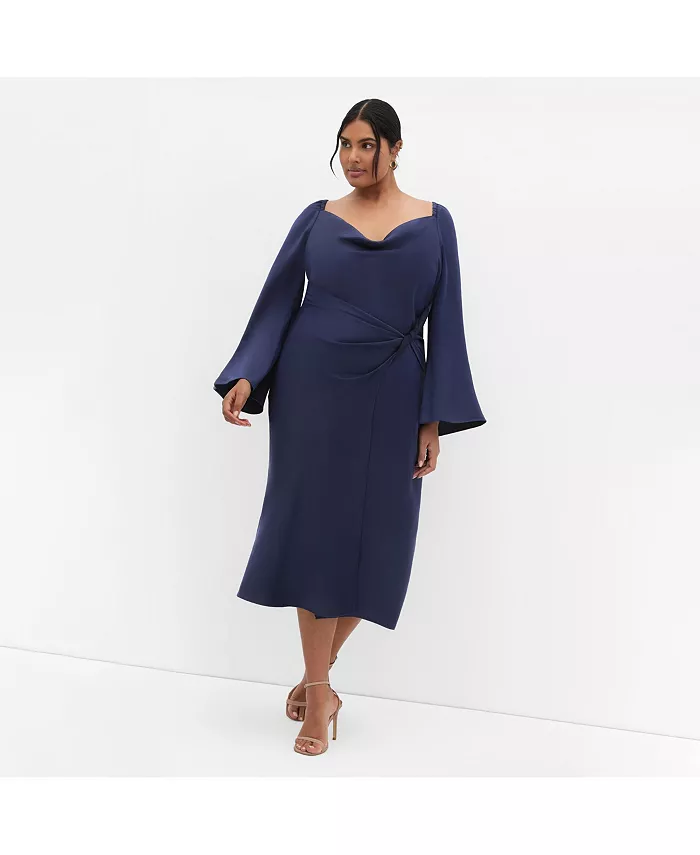 

Женское платье Adelina с длинными рукавами City Chic, синий