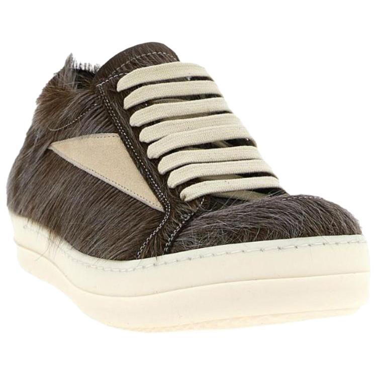 RICK OWENS Vintage Sneaks низкие скейтерские кроссовки мужские brown — фото 4