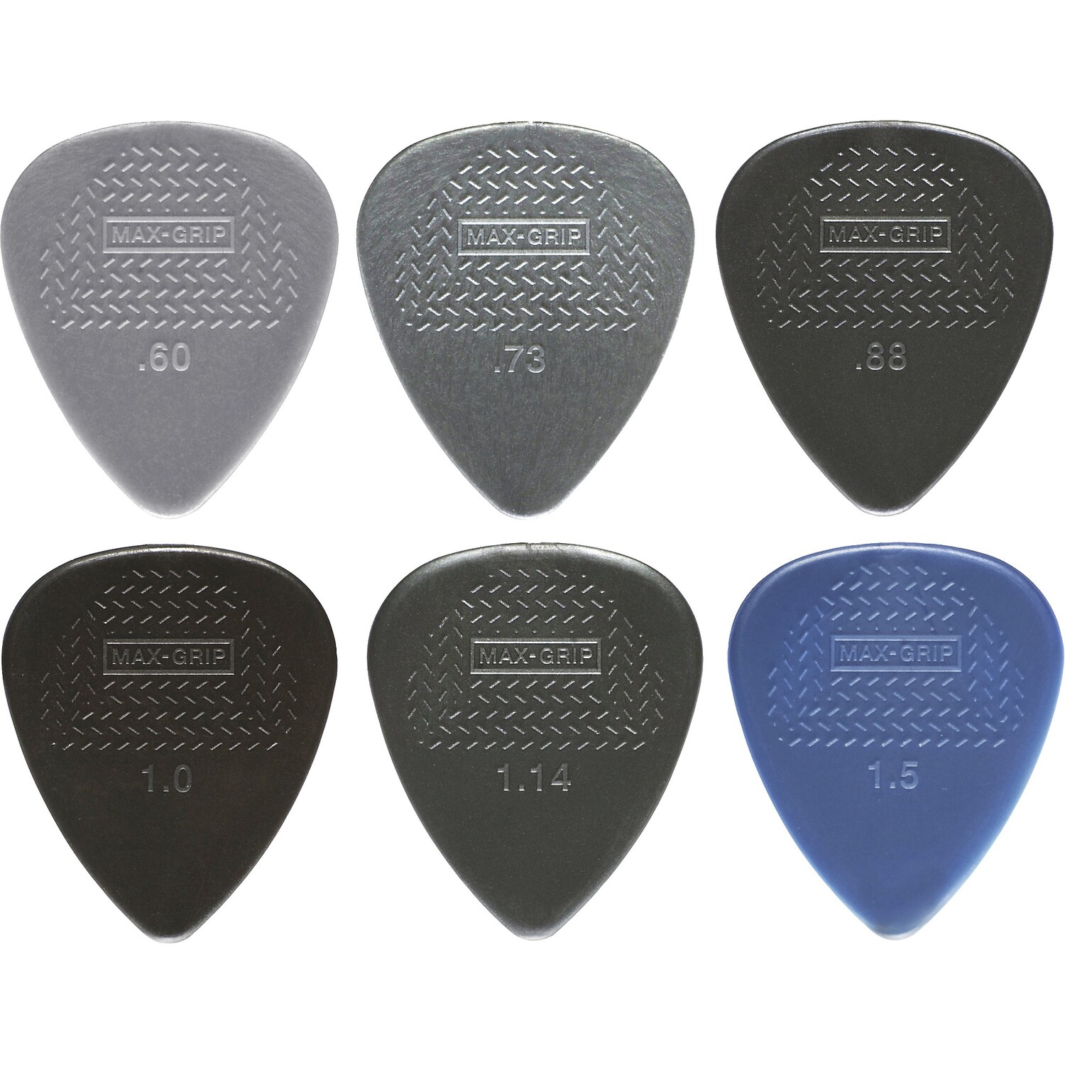 

Медиаторы Dunlop Nylon Max Grip для гитары, 12 шт. в упаковке, 1,5 мм