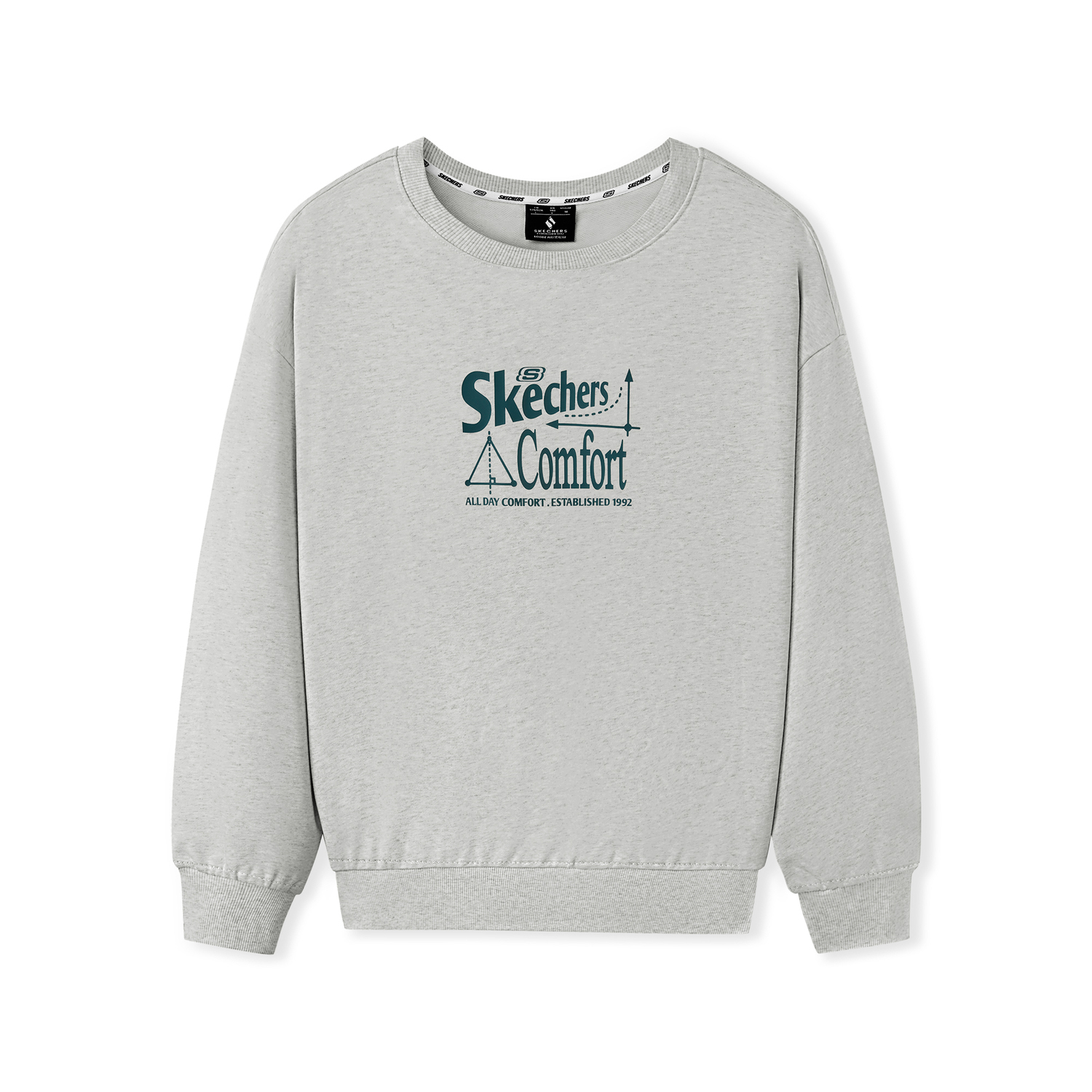 

Спортивный свитшот Unisex Skechers, серый