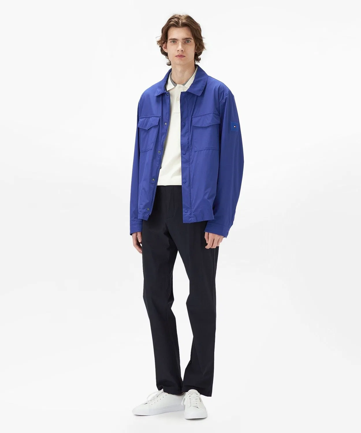 Куртка-рубашка из нейлона Tommy Hilfiger, синяя — фото 3