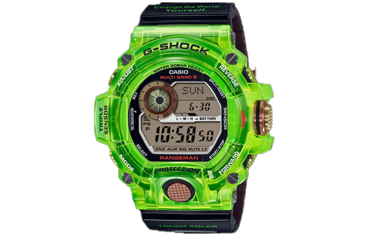 

Мужские цифровые часы G-Shock серии GW-9407KJ-3JR в сером цвете CASIO, Fluo зеленый Case