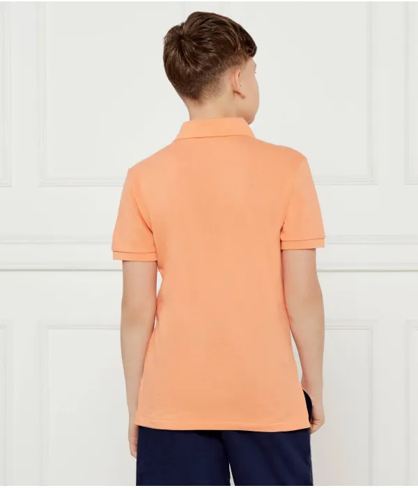 Футболка поло Slim fit Polo Ralph Lauren, оранжевый — фото 3