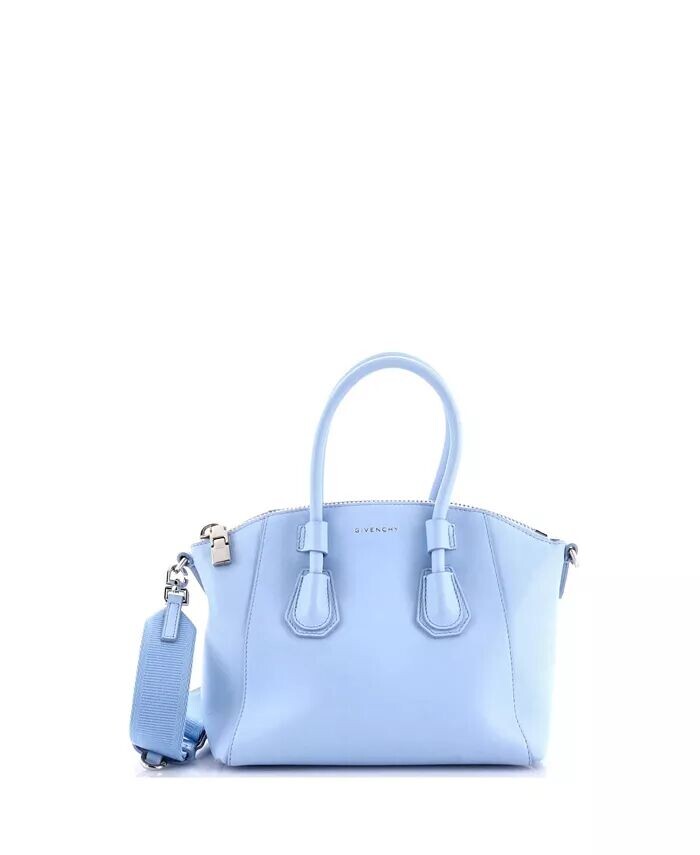 

Кожаная спортивная сумка Mini Antigona Pre-Owned Givenchy, синий