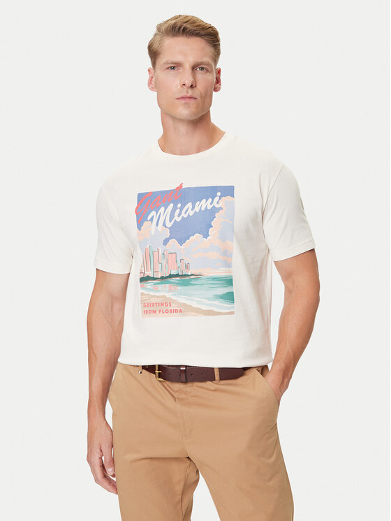 

Футболка regular fit 2003341 Gant, экрю