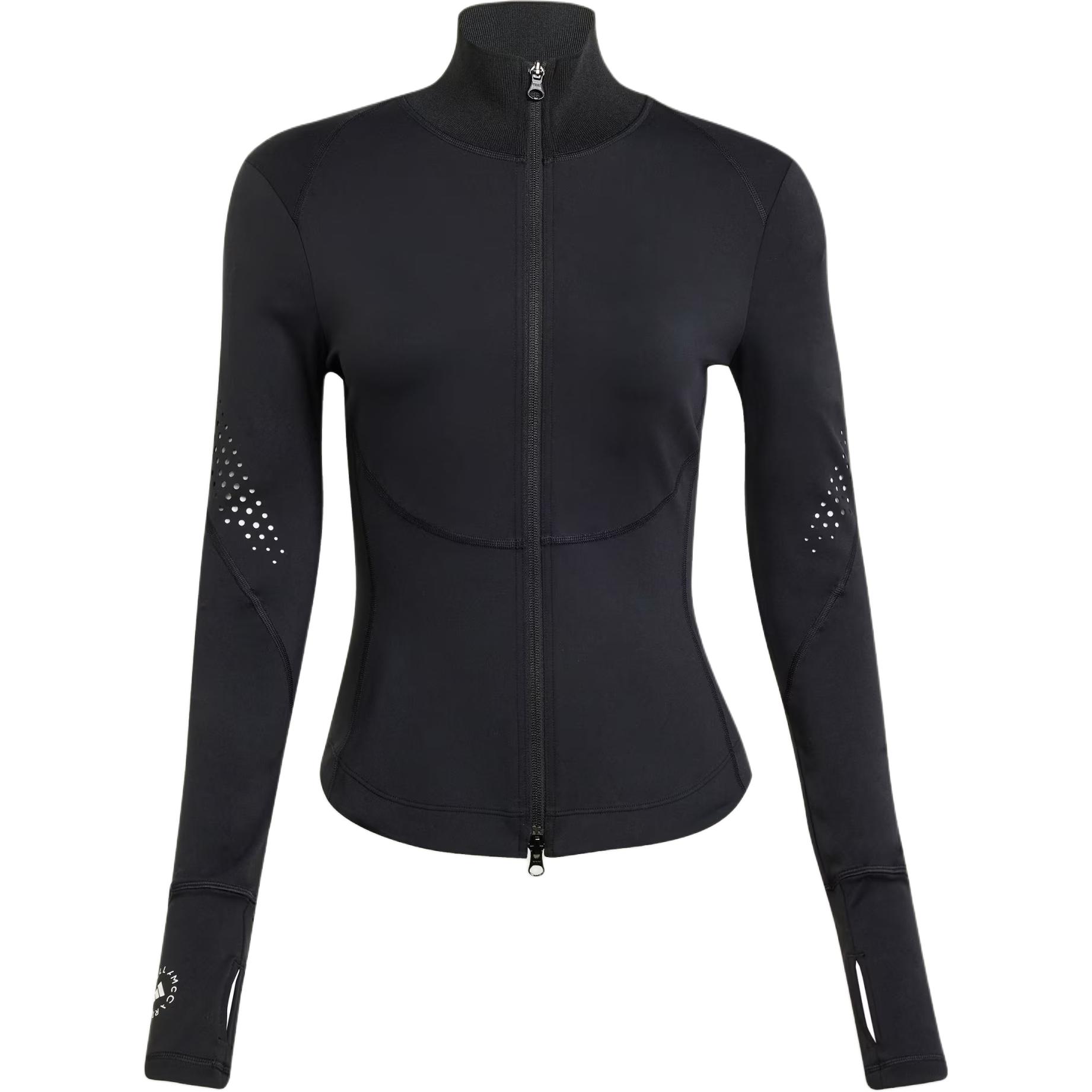 

Adidas Стеганая куртка на молнии с лазерной резкой от Stella McCartney, Black
