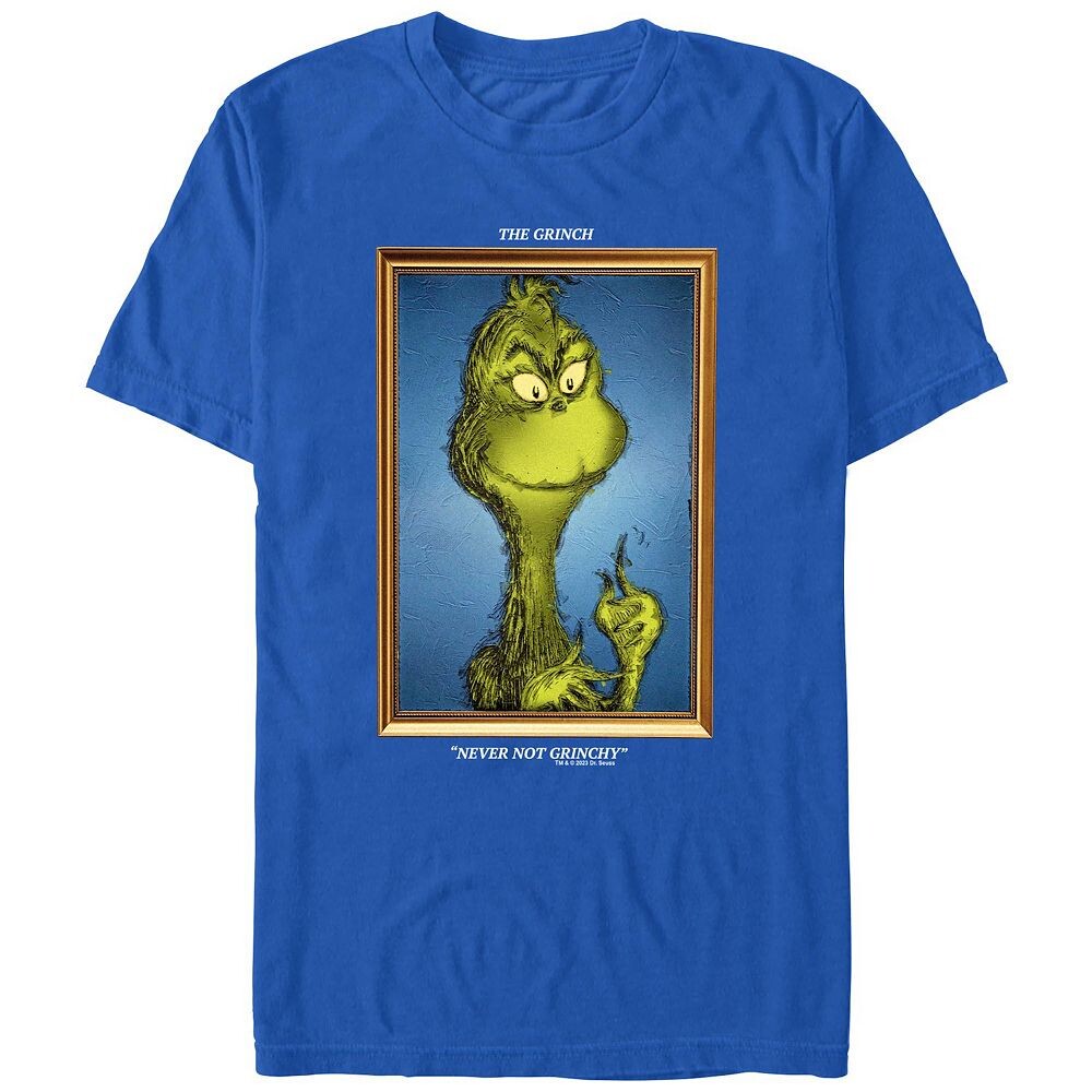 

Футболка с рисунком Big & Tall Dr. Seuss Grinch Never Not Grinchy Licensed Character, цвет Royal