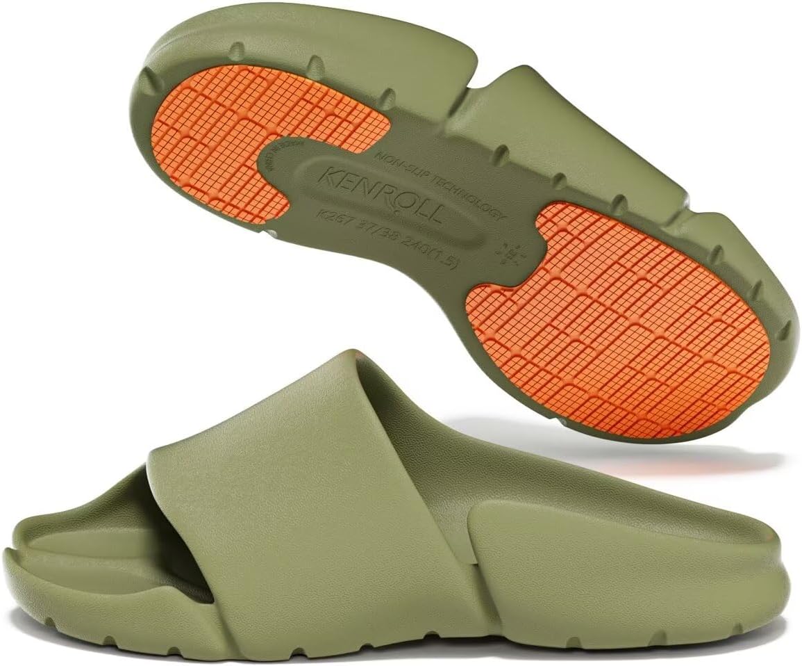 

Тапочки KENROLL, нескользящие душевые босоножки для женщин и мужчин, легкие садовые и домашние сандалии, зеленый