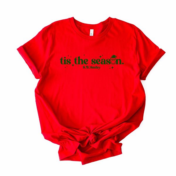 

Футболка с принтом SWSmiley tis the season sparkle Simply Sage Market, Red, Зеленый, Футболка с принтом SWSmiley tis the season sparkle Simply Sage Market, Red