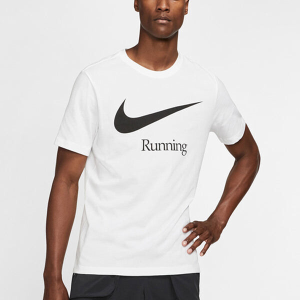 Футболка dri-fit logo printing sports quick dry short sleeve white Nike, белый — фото 3