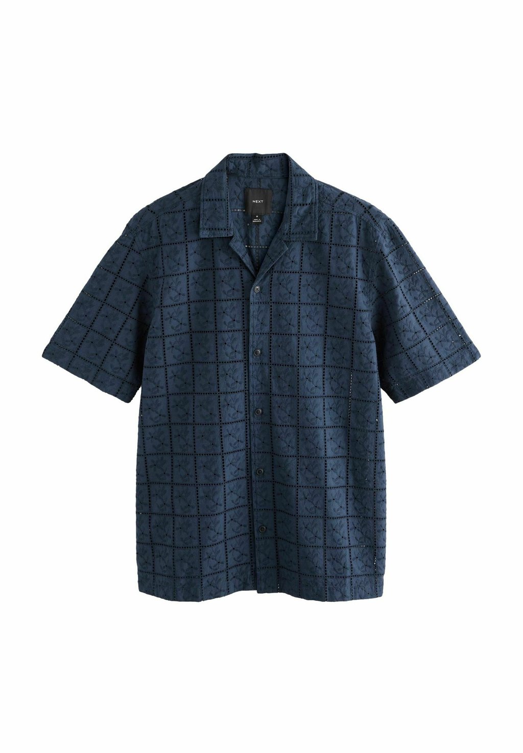

Рубашка REGULAR FIT TEXTURED BRODERIE SHORT SLEEVE Next, синий